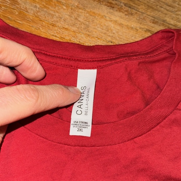 Nelly Red Short Sleeve T-Shirt Size 2XL Canvas Brand - Picture 2 of 3
